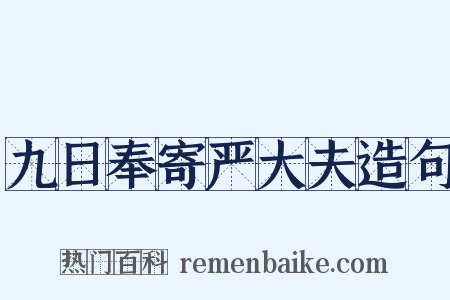 九日奉寄严大夫造句是什么意思的图片